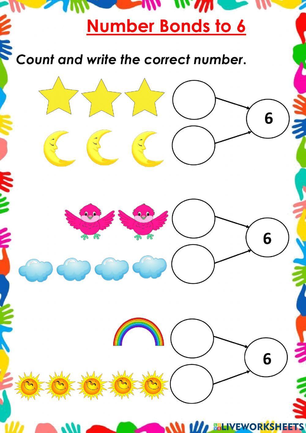 Number Bonds Interactive Worksheet For Kindergarten Live Worksheets Number Bonds Interactive Worksheet For Kindergarten Live Worksheets