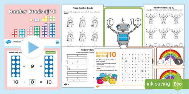 Number Bonds to 10 (teacher made) - Twinkl