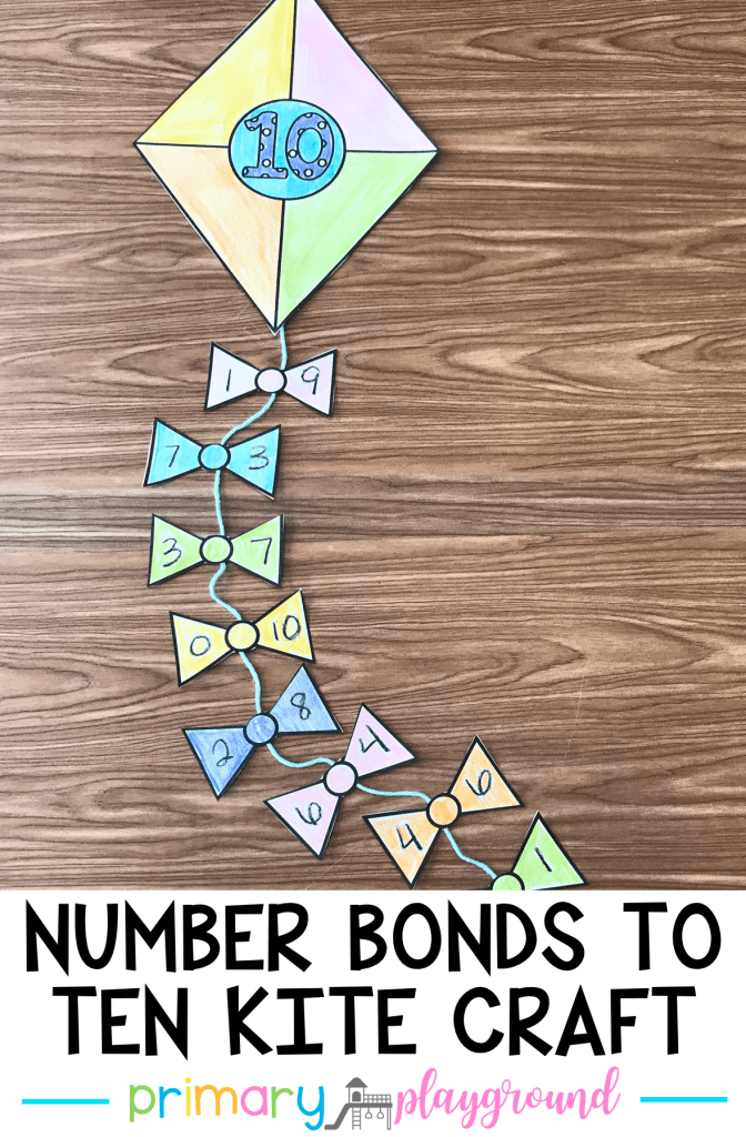 Number Bonds To Ten Kite Craft - Primary Playground