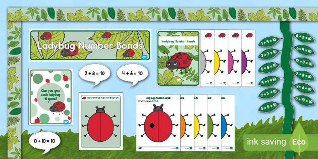 Ladybug Number Bonds Bulletin Board Pack (Teacher-Made)