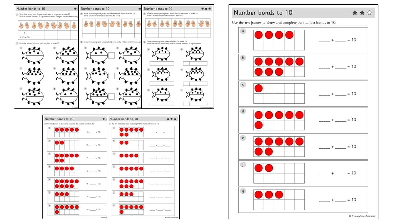 number-bonds-to-10-worksheets-primary-stars-education-worksheets-library
