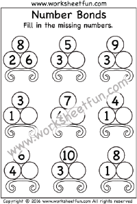 Number Bonds / FREE Printable Worksheets - Worksheetfun
