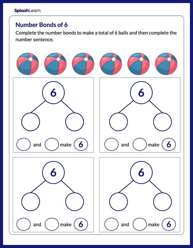 number bonds worksheet first grade