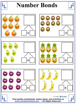 number bonds worksheet for first grade
