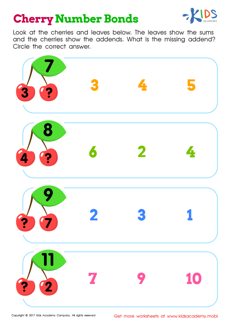 number bonds worksheet for number 2
