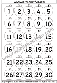 Number Chart 1-30 / FREE Printable Worksheets - Worksheetfun