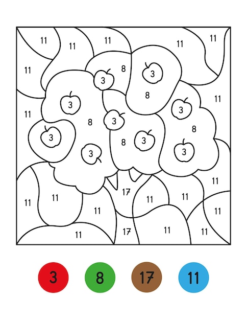 number coloring preschool