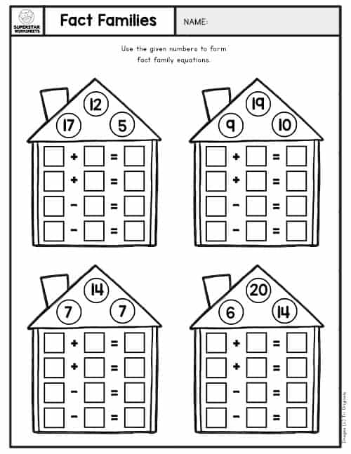 number families worksheet
