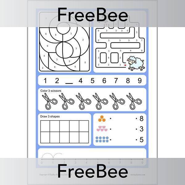 FREE Number Formation Worksheets made by PlanBee Resource