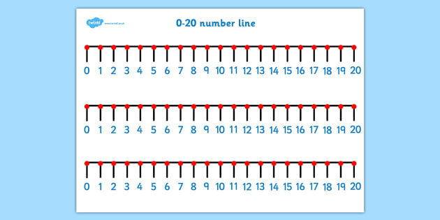 number line ks1 printable