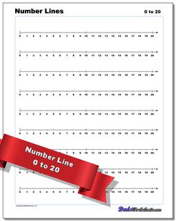 number line math worksheet