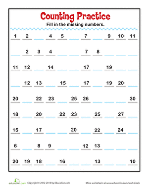 Number Line | Interactive Worksheet 