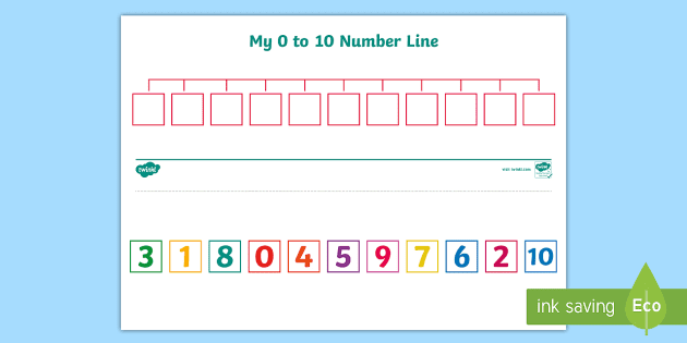 number line worksheet for kindergarten