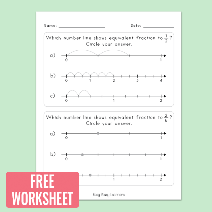 Fractions on a Number Line Worksheets - Math Worksheets - Easy ...