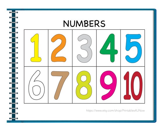 Number MATCHING, 12345678910, Toddler INSTANT Download, Easy on ...