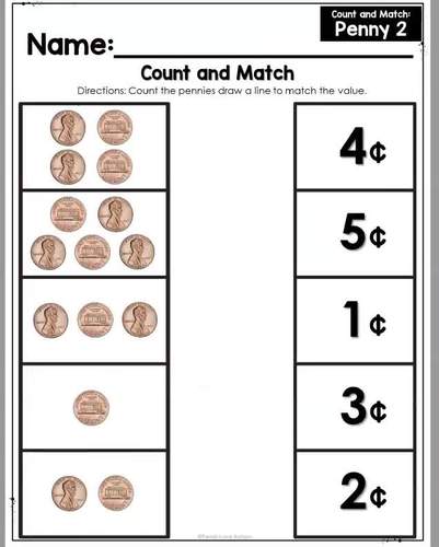 Counting Money Worksheet Bundle | U.S. Coins and Bills | Money ...