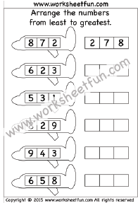 number order worksheet for kindergarten