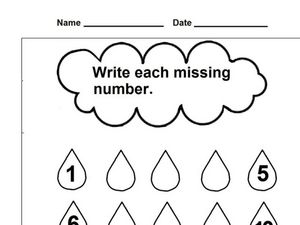number order worksheet for kindergarten