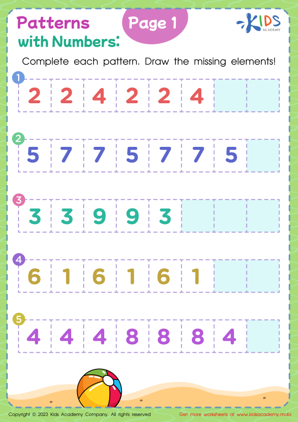 Free Patterns With Numbers Page 1 Worksheets Library Free Patterns With Numbers Page 1 Worksheets Library