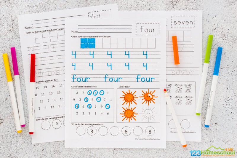 ✏️ FREE Number Writing Practice 1-20 Worksheets