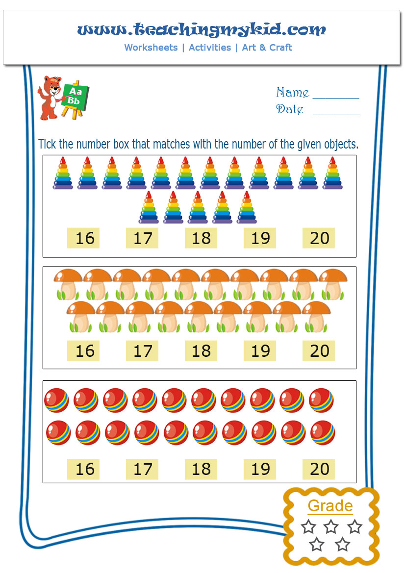 number preschool worksheet free