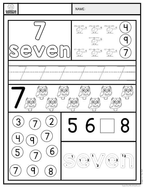 number preschool worksheet free