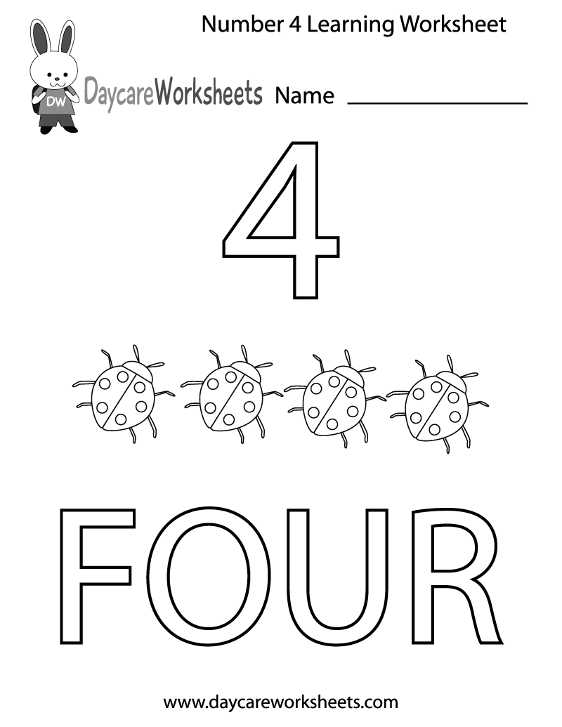 number preschool worksheet