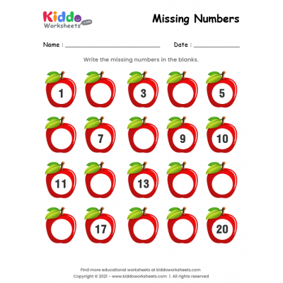 Free Printable Missing Numbers Worksheets - kiddoworksheets