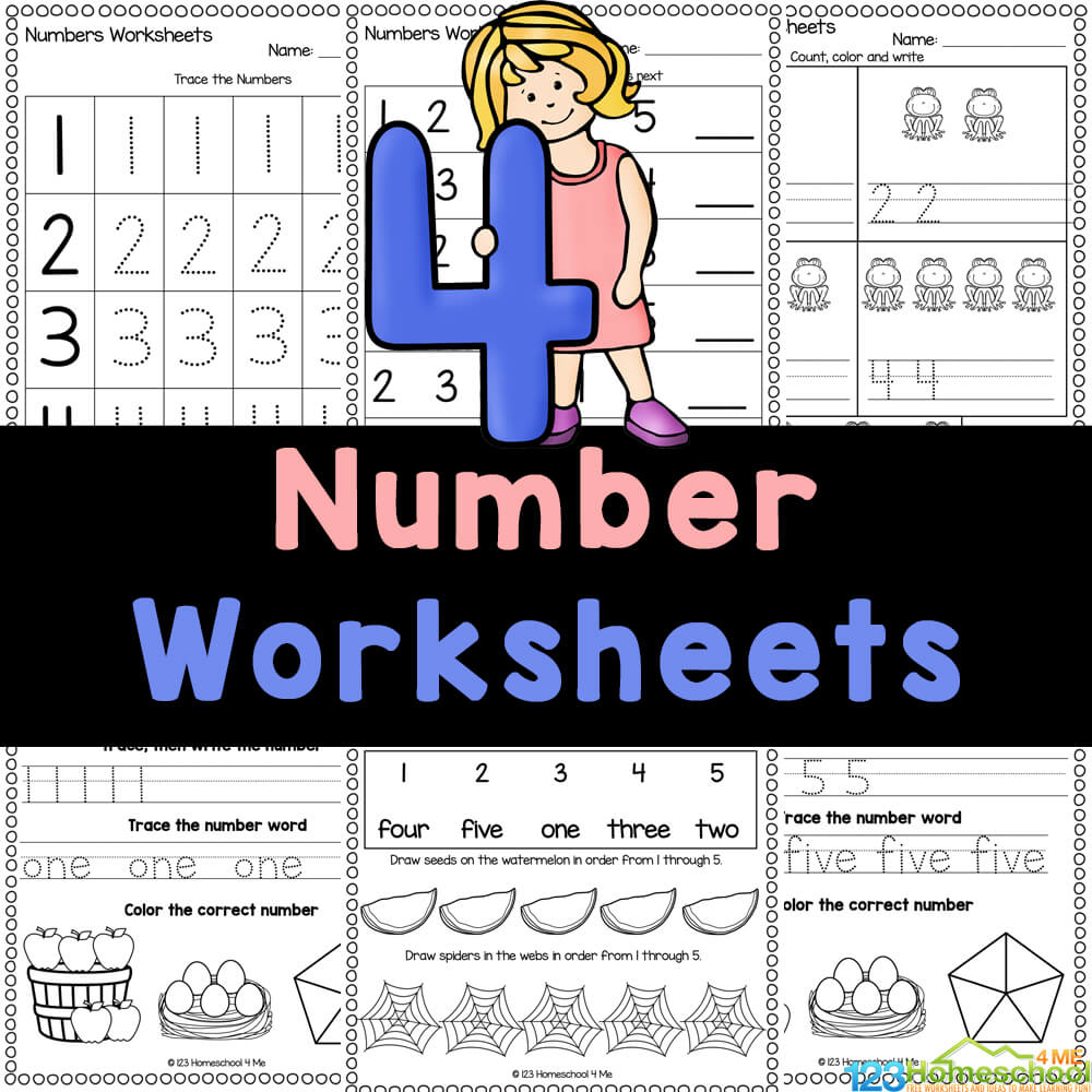 number printables for kindergarten