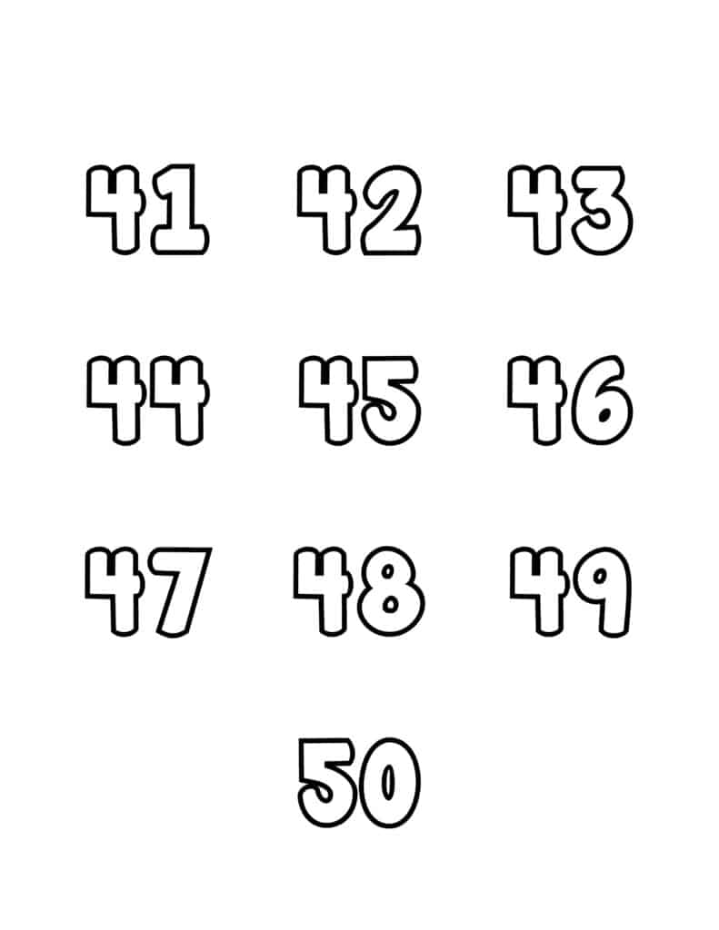 Free Printable Numbers Templates - Freebie Finding Mom