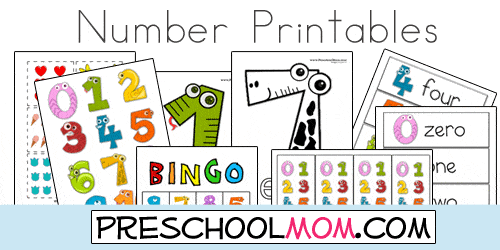 Number Preschool Printables - Preschool Mom