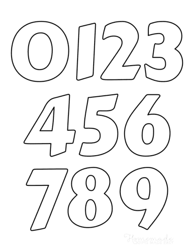 Free Printable Numbers for Crafts