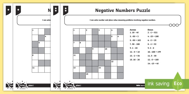 number puzzle worksheet