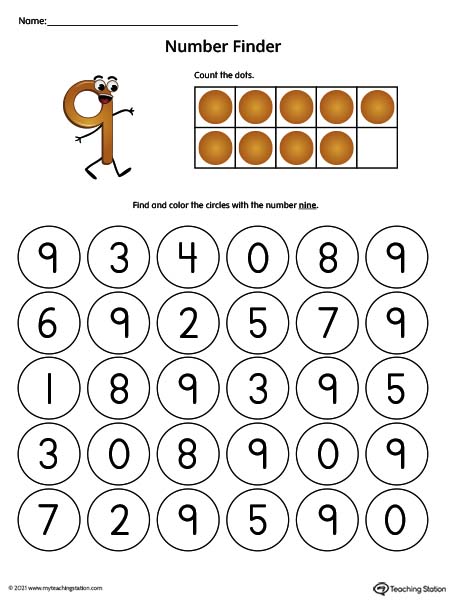 number recognition worksheet for kindergarten