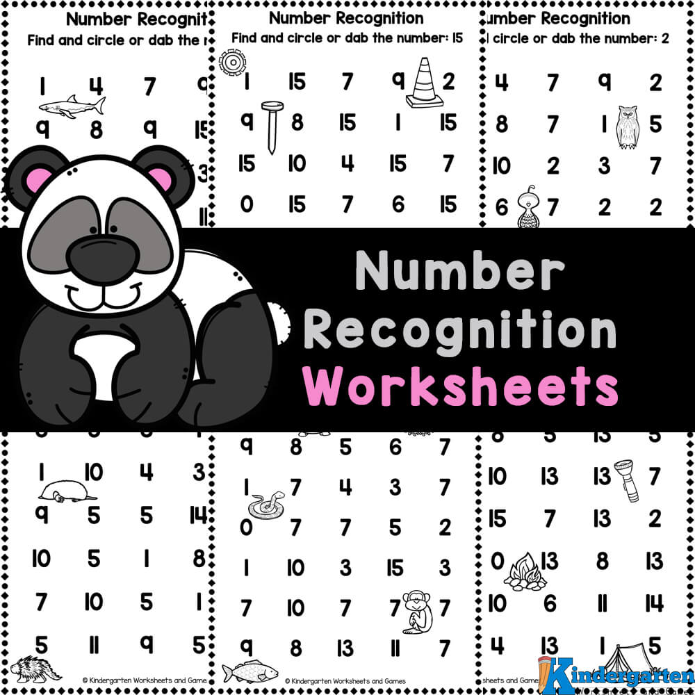 FREE Printable Number Recognition Worksheets for Kindergarten