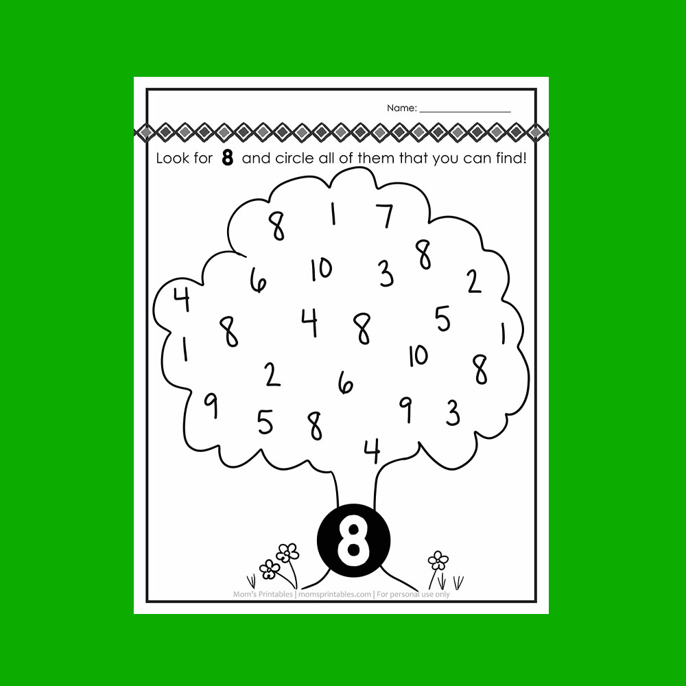 number recognition worksheet for preschoolers