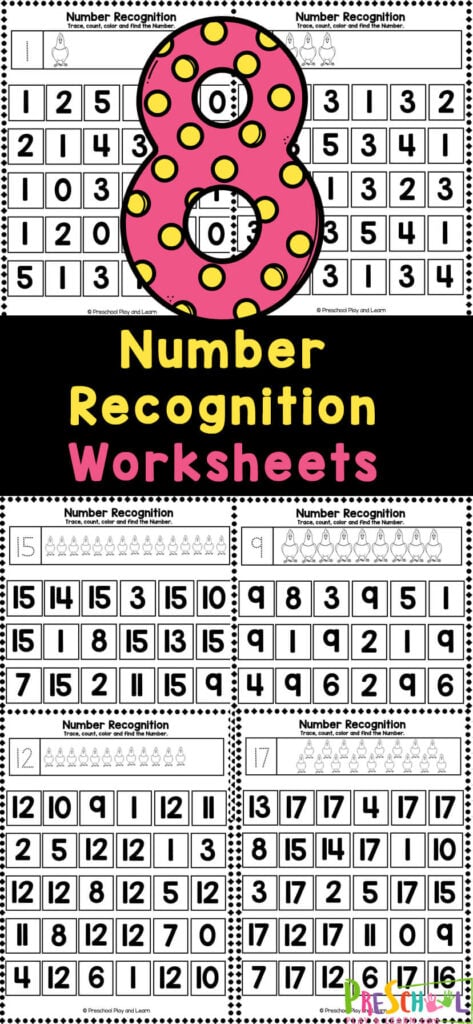 number recognition worksheet for preschoolers