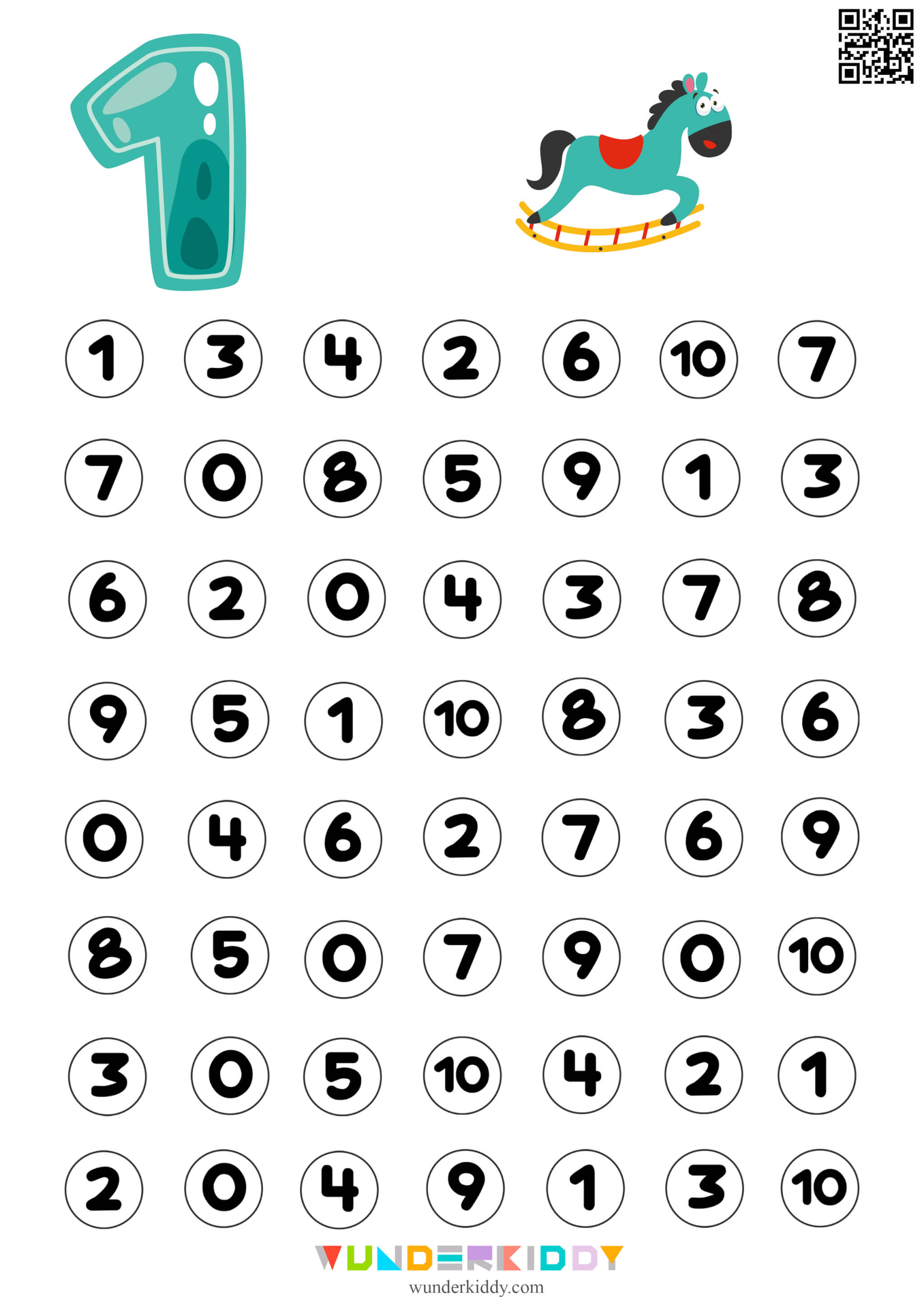 number recognition worksheet for preschoolers