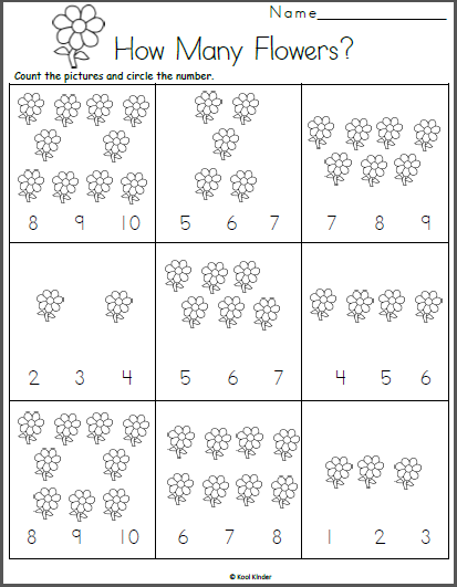 number review worksheet for preschool