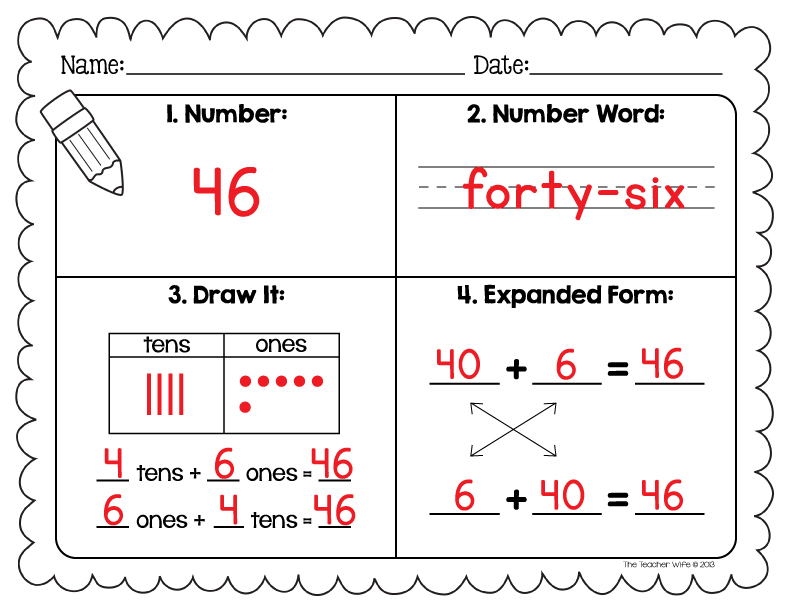 Number Sense Worksheet Freebie! - The Teacher Wife