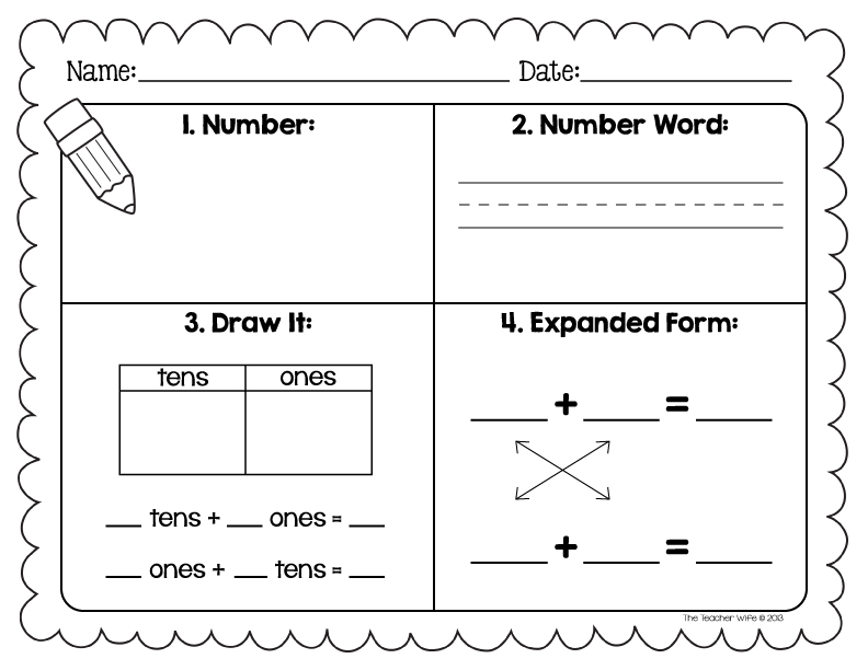 number sense worksheet