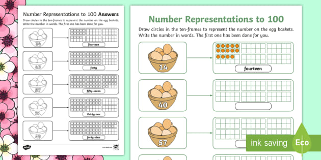 number to 100 worksheet