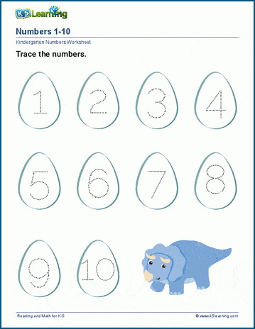Number sequence 1-10 worksheet | Worsheets library