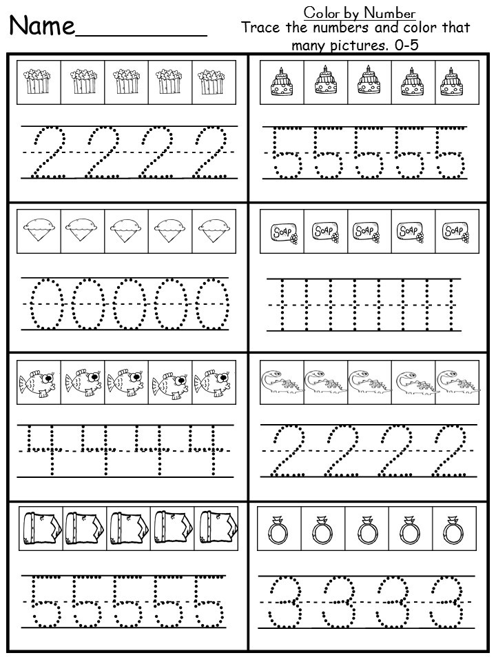 Numbers 0-10 Worksheets - kindermomma.com