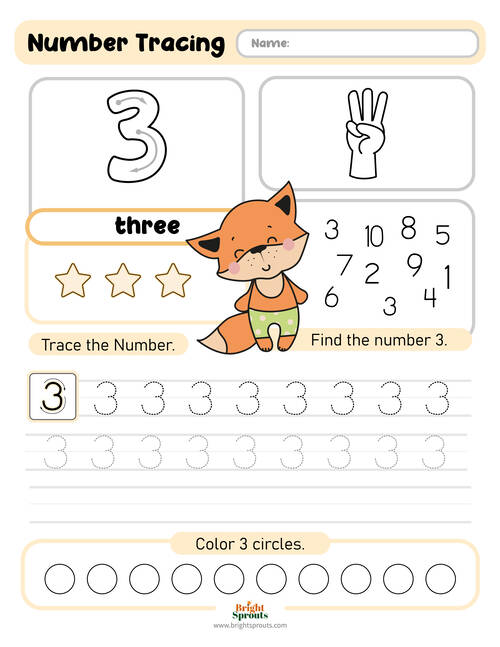 1-10 Number Tracing Worksheets (Free Printable)