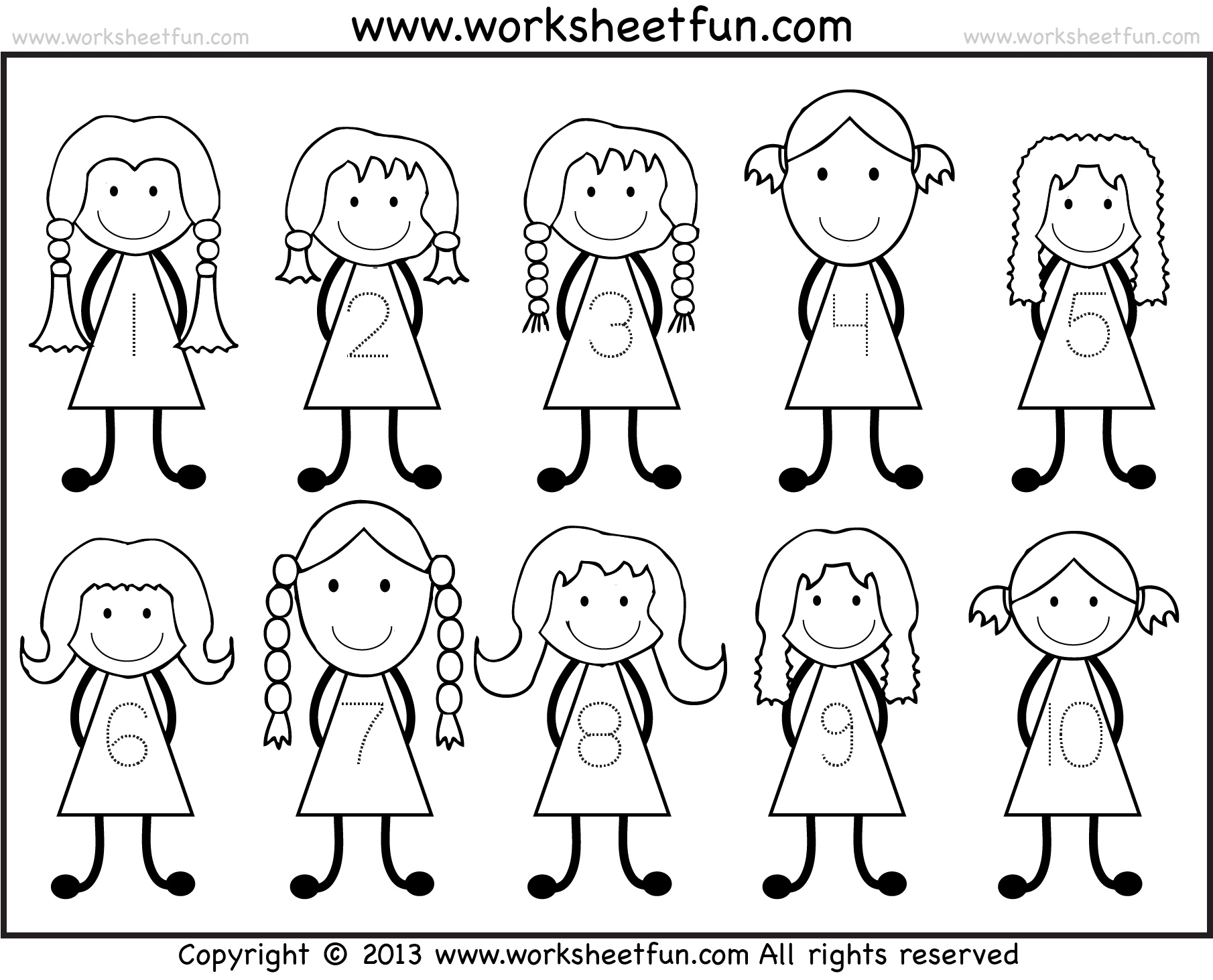 number tracing 4 preschool worksheet