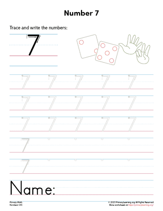 Tracing Number 7  