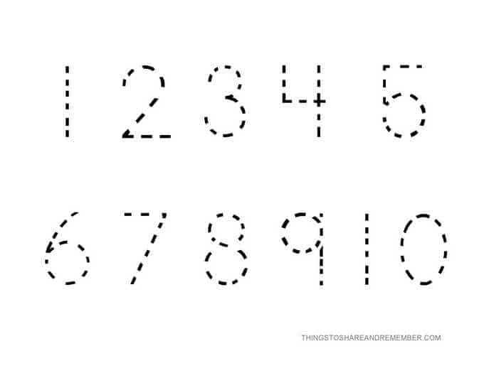 number tracing worksheet 1 10