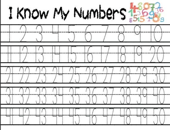number tracing worksheet 1 30