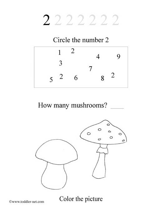 Free Number 2 Worksheet